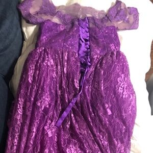Purple lace costume dress